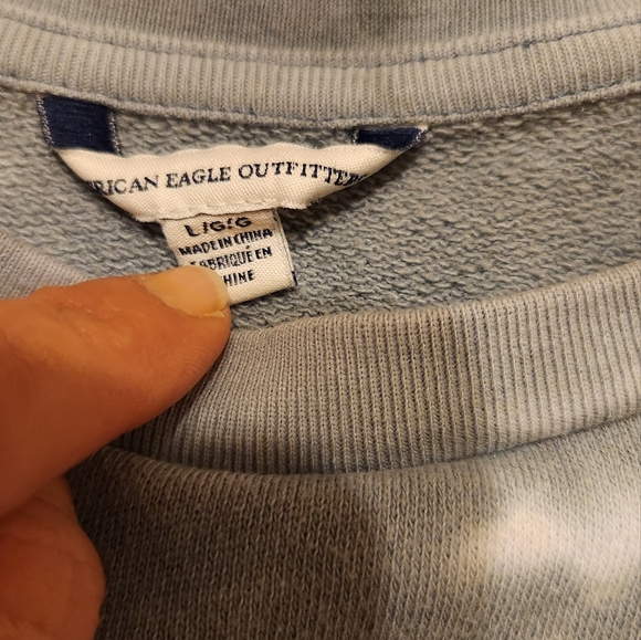 American Eagle Crop Sweatshirt Women's Size Large - Picture 2 of 2
